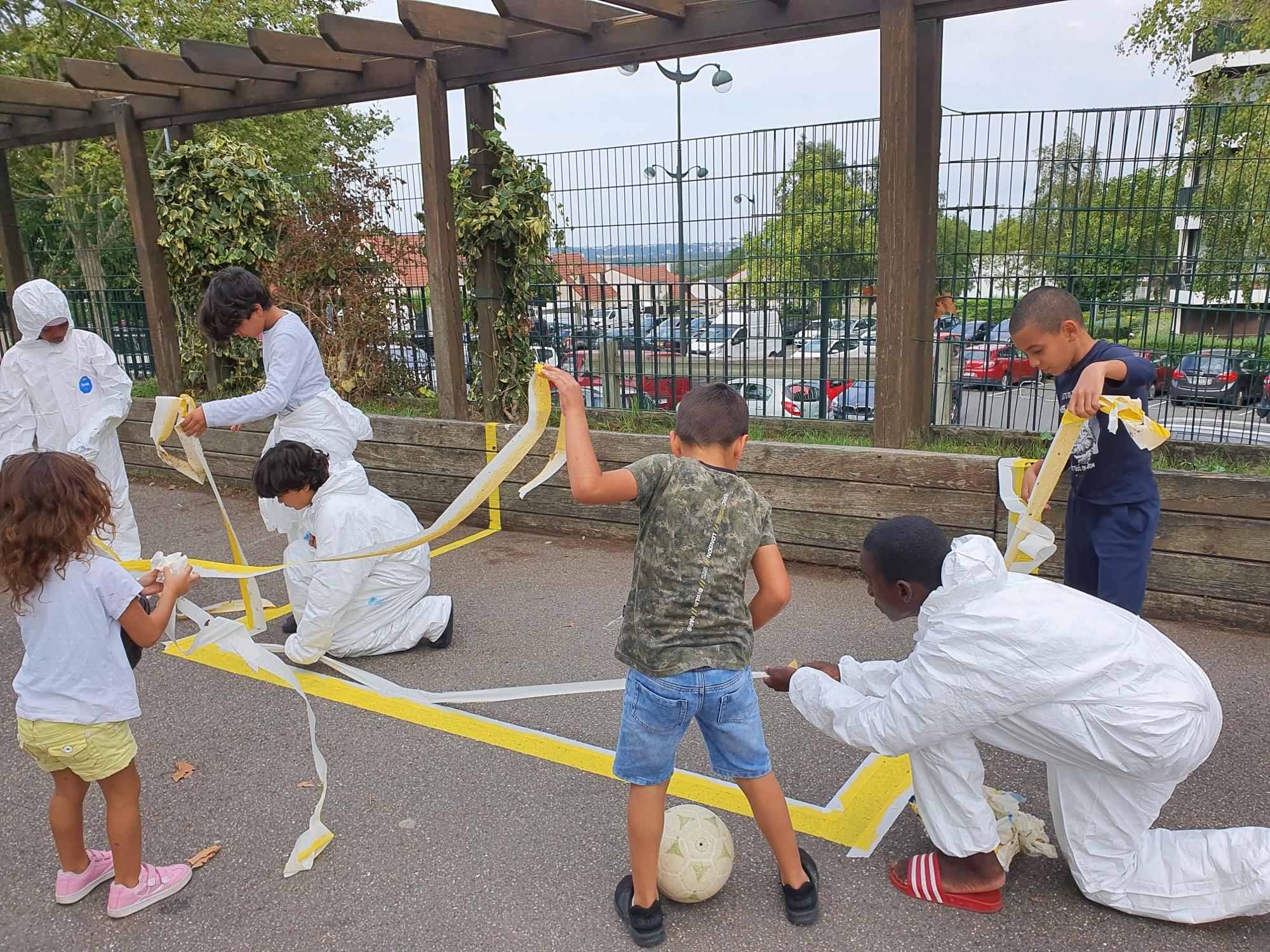 Atelier traçage avec les enfants