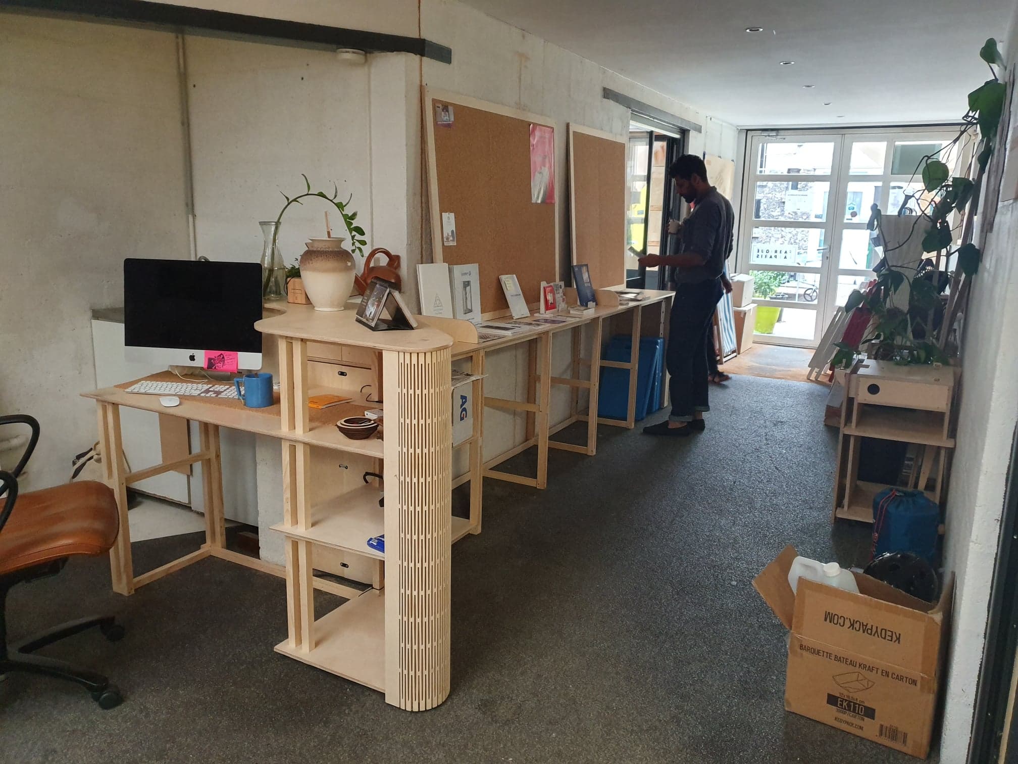 Vue du bureau d'accueil